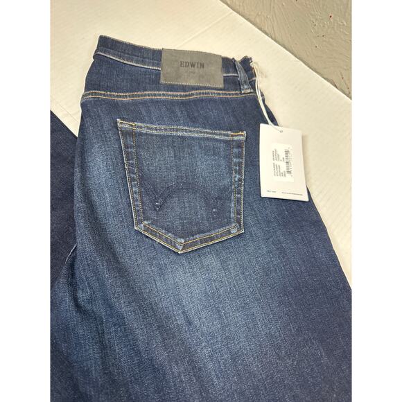 Edwin Jeans Men's Endurance Jace Straight Leg Cotton Icon Dark Wash Size 31 NWT - Picture 3 of 6